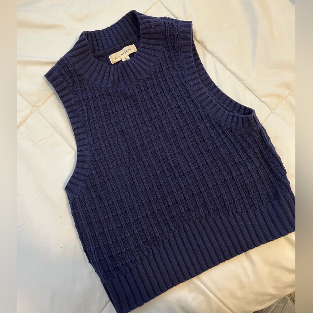 Blue sweater vest